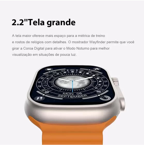 Smartwatch W68 Ultra Series 8 NFC Tela 2,0 Original