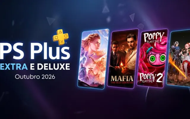 PS Plus Extra e Deluxe de outubro de 2026 com Horizon Forbidden West, Mafia: The Old Country e Poppy Playtime 2